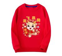 vaolkwsacz Sweat à capuche de fête du printemps pour, vêtements de Nouvel An, salutations rouges du Nouvel An étranger pour le Nouvel An, Vêtements, Haut pour Enfants Pull Femmes Filles, e, 12-18 mois