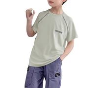 vaolkwsacz T-shirt à manches courtes Sport Style mince Fille et maille à séchage rapide Hauts amples T-shirt de, vert, 4-5 ans