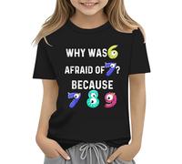 vaolkwsacz T-shirt à manches longues pour fille - Motif : numéro de jour des maths - Coloré - 2025, Noir , 10-11 ans