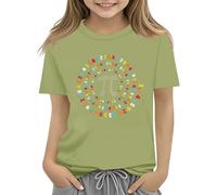 vaolkwsacz T-shirt coloré pour enfant - Jour des mathématiques - 2025 - Pour fille, AG, 12-13 ans