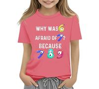 vaolkwsacz T-shirt coloré pour enfant - Jour des maths 2025 - Pour l'école et la journée des maths - T-shirt à manches longues pour fille, Rose, 10-11Years