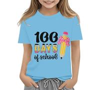 vaolkwsacz Toddler Boy Girl Summer Clothes First Day of School Shirt In My Pre School Shirt Toddler Kindergarten Shirts 1 Garçon Outfit Name, bleu ciel, 10-11Years