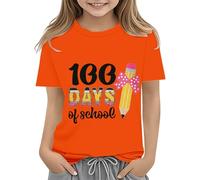 vaolkwsacz Toddler Boy Girl Summer Clothes First Day of School Shirt In My Pre School Shirt Toddler Kindergarten Shirts 1 Garçon Outfit Name, Orange, 2-3 ans