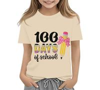 vaolkwsacz Toddler Boy Girl Summer Clothes First Day of School Shirt In My Pre School Shirt Toddler Kindergarten Shirts 1 Garçon Outfit Name, beige, 6-7 ans