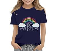 vaolkwsacz Toddler Boy Girl Vêtements d'été Premier jour de l'école Chemise dans mon préécole Chemise pour tout-petits Chemises de maternelle Chemises pour filles, bleu foncé, 2-3 ans
