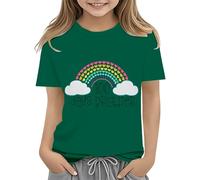 vaolkwsacz Toddler Boy Girl Vêtements d'été Premier jour de l'école Chemise dans mon préécole Chemise pour tout-petits Chemises de maternelle Chemises pour filles, vert, 2-3 ans