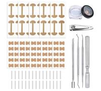 vaolmlop 105 Pcs Kit Ongles Incarnésen Forme De C,Correction Des Ongles Des Orteils - Correction Des Ongles Des Orteils Incarnés,Orteil Kit De Traitement De Correction Des Ongles Incarnés.