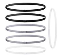 vaolmlop 6 Pcs Bandeaux Cheveux Homme,Bandeau Cheveux Élastique,Homme Bandeau Cheveux,Sport Antidérapants pour Yoga Football Jogging Femmes Hommes