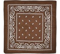 vaolmlop Foulard carré,Classique Bandanas Foulard avec Motif cachemire fichu bandanas,Polyester Paisley Feria Headband, Rétro Style Multifonction pour Homme et Femme,54 * 54cm,Marron