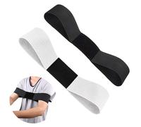 vaolmlop Lot De 2 Brassards D'entraînement Au Swing De Golf,Bandes De Bras,Ceinture D'entraînement À La Correction De La Posture pour Homme Et Femme,Bras,Débutants(Noir+Blanc)