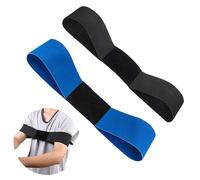 vaolmlop Lot De 2 Brassards D'entraînement Au Swing De Golf,Bandes De Bras,Ceinture D'entraînement À La Correction De La Posture pour Homme Et Femme,Bras,Débutants(Noir + Bleu)