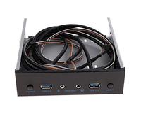 Vaorwne Adaptateur D'Extension du Panneau Avant du Lecteur Optique USB 3.0 à 2 Ports USB 3.0 HUB + HD Audio + Bouton de Commutateur d'alimentation