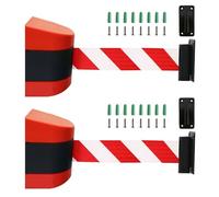 Vaotuoa Barrière de sécurité rétractable Red Shell, pour Le contrôle des foules, barrière de sécurité Murale de 2/3/5/10 m, Cordon de sécurité pour Files d'attente(B,2M/6.6FT)