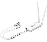 VAP11S Pont WiFi Industriel Haute Puissance 2,4 GHz, répéteur, Mini routeur, Ethernet vers WiFi, Adaptateur Hotspot Extender avec 2 Ports RJ45/antennes alimentés par USB/DC pour moniteurs DVR