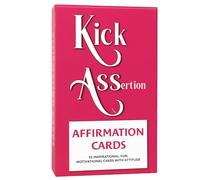 VAPARA DESIGNS KickAss Cartes d'affirmation pour femme avec support - Cartes de motivation et d'inspiration - Cadeau amusant pour femme