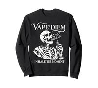 Vape Diem Funny Squelette Vaporware Goth - Inspirez Le Moment Sweatshirt