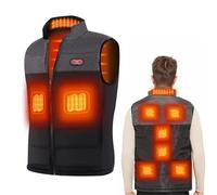 vapesoon Manteau Chauffant Unisexe Rechargeable par USB - Lavable et Chaud Gilet avec 5 Zones de Chauffage pour Ski, Randonnée, Chasse et Camping en Plein Air (Batterie Non Incluse)