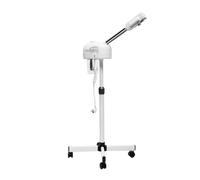 Vapeur 2 en 1 pour le visage, 800 W, sauna facial, ozone avec roulettes, nettoyeur de pores à 360°, pour la maison, le salon, le spa, blanc