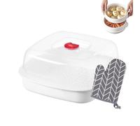 Vapeur à four à micro-ondes, ustensiles de cuisson micro, chauffage micro-onneux et ustensiles de vapeur à isolation thermique, bol de chauffage à micro-ondes ronds et carré (A4)