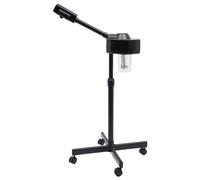 Vapeur facial professionnel 800 W avec roulettes, pour sauna du visage et nettoyage des pores, appareil vapeur avec réservoir de 680 ml pour cosmétiques studio et usage domestique, noir