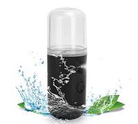 Vapeur Portatif pour le Visage, Pulvérisateur de Brume pour le Visage, Mini Vapeur Portatif, Hydrater la Peau du Visage en Profondeur avec de L'humidité(le noir)