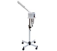 Vapeur pour le visage avec fonction ozone, sauna facial avec loupe 5 x LED, appareil à vapeur 750 W pour le visage avec réservoir de 700 ml, vaporisateur beauté pour salon et maison, hauteur réglable