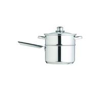 KitchenCraft - Panier à Vapeur Universel en Acier Inoxydable avec Couvercle, Insert à Vapeur Multidiamètre pour des Casseroles de 16