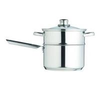 KitchenCraft - Panier à Vapeur Universel en Acier Inoxydable avec Couvercle, Insert à Vapeur Multidiamètre pour des Casseroles de 16