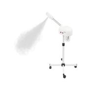 Vapeur verticale pour le visage avec fonction ozone, nettoyeur de pores, machine à vapeur avec buse rotative et barre télescopique