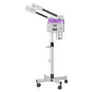 Vapeur visage sur pied 2 en 1 chaud et froid avec buse rotative à 360 °, source de lumière LED pour salon et maison