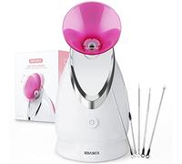 Vapeur Visage Vaporisateur EZBASICS Sauna Spa Facial Chaude Nano Ionique Visage Steamer Humidificateur Appareil Outils Nettoyage Pores 1 Pack + 5 Stainless Steel Skin Kit Rose