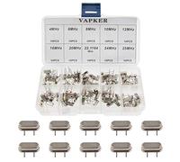 VAPKER Lot de 100 oscillateurs à quartz DIP 4M, 6M, 8M, 10M, 12M, 16M, 20M, 22.1184M, 24M, 25M