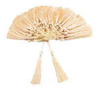 VAPKER Lot de 100 pompons doux et soyeux faits à la main en fil dentaire avec boucle (5 cm) - pour la fabrication de bijoux, projets de bricolage, marque-pages - Peach Puff - 13 cm