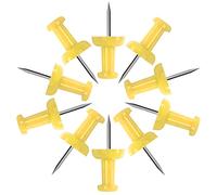 VAPKER Lot de 120 punaises jaunes solides avec tête en plastique et pointe en acier pour tableau d'affichage