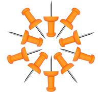 VAPKER Lot de 120 punaises oranges solides avec tête en plastique et pointe en acier pour tableau d'affichage