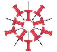 VAPKER Lot de 120 punaises rouges foncées avec tête en plastique pour tableau d'affichage