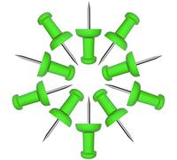 VAPKER Lot de 120 punaises vertes solides de grande taille avec tête en plastique avec pointe en acier pour tableau d'affichage