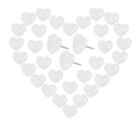 VAPKER Lot de 150 punaises blanches en forme de cœur avec pointe en acier pour photos et murs