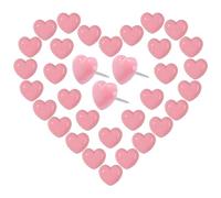 VAPKER Lot de 150 punaises en forme de cœur avec pointe en acier - Punaises roses mignonnes en plastique - Épingles décoratives pour cartes, photos murales