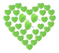 VAPKER Lot de 150 punaises en forme de cœur - Vert clair - Jolies punaises décoratives en plastique avec pointe en acier - Pour photos et murs