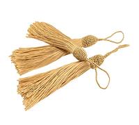 VAPKER Lot de 20 pompons de 15 cm, doré clair avec tête d'ananas, à coudre, mini pompons avec boucle de cordon pour porte-clés, boucles d'oreilles, bijoux