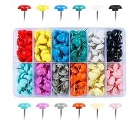 VAPKER Lot de 240 punaises décoratives en plastique avec pointe en acier pour tableau d'affichage en liège, tableau d'affichage, mur - 12 couleurs