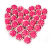 VAPKER Lot de 30 balles scintillantes extra larges de 5,1 cm pour chat - Couleur rose vif