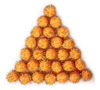 VAPKER Lot de 30 boules scintillantes Orange 3,8 cm