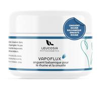Vapoflux Baume Pectoral Naturel Adulte et Enfant 50 ml Pommade Balsamique Rhume et Sinusite aux Huiles Essentielles d’Eucalyptus, Menthe Poivrée, Tea Tree et Cire d’Abeille