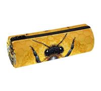 VAPOKF Bee Trousse à crayons en cuir synthétique pour ranger des stylos, des pièces de monnaie, des cosmétiques, des articles de papeterie, l'école, le bureau