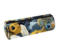 VAPOKF Bee Trousse à crayons en cuir synthétique pour ranger des stylos, des pièces de monnaie, des cosmétiques, des articles de papeterie, l'école, le bureau
