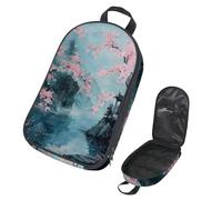 VAPOKF Cherry Lake Cabin Paradise Sac de rangement pour ustensiles de cuisine, accessoires de cuisine, pochette de rangement pour barbecue en plein air, sac uniquement