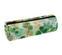 VAPOKF Clover Trousse à crayons en cuir PU pour ranger des stylos, des pièces de monnaie, des cosmétiques, des fournitures de bureau, des fournitures scolaires