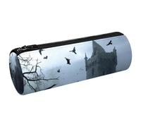 VAPOKF Crows Over Abandon Castle Trousse à crayons, porte-monnaie, trousse de maquillage pour étudiants, papeterie, école, bureau
